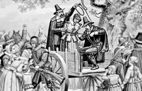 The hanging of Maragaret Jones for being a witch